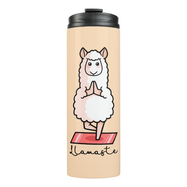 Yoga Llama - Llamaste Thermal Tumbler (Front)