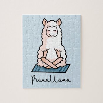 Yoga Llama - Pranallama Jigsaw Puzzle by YamPuff at Zazzle