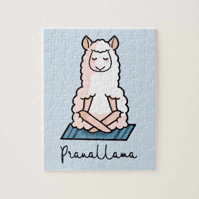 Yoga Llama - Pranallama Jigsaw Puzzle (Vertical)