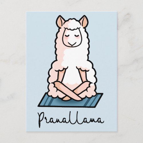 Yoga llama _ Pranallama Postcard