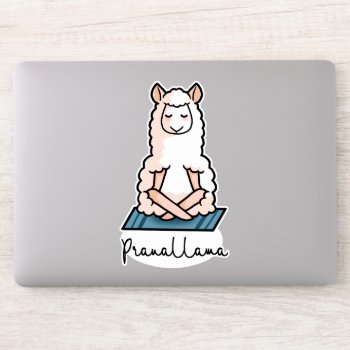 Yoga Llama - Pranallama Sticker by YamPuff at Zazzle