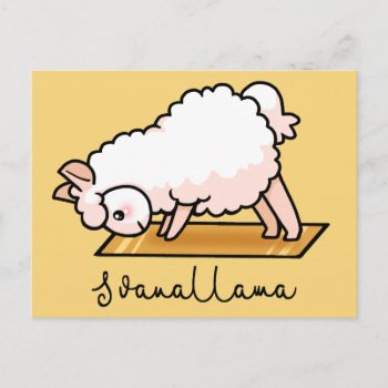Yoga Llama - Svanallama Postcard by YamPuff at Zazzle