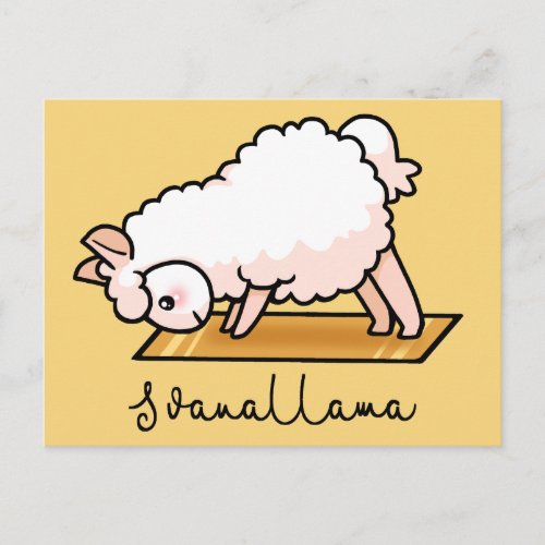 Yoga llama _ Svanallama Postcard