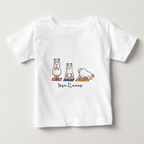 Yoga Llamas Baby T_Shirt