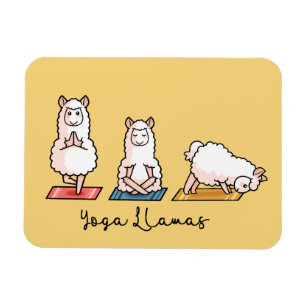 Yoga Llamas Magnet