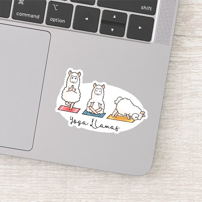 Yoga Llamas Sticker (Detail)