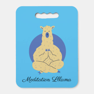 Yoga Lllama Customizable Text and Background Color Seat Cushion
