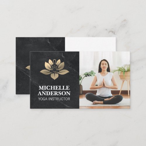 Yoga logo  Woman Meditating Business Card