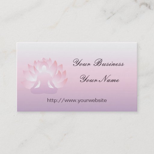 Customizable Yoga Lotus Business Card