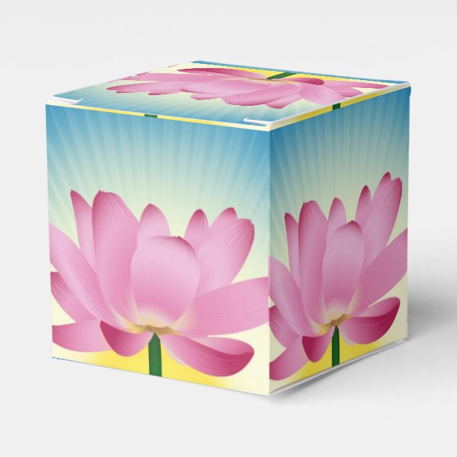 Yoga Lotus Favor Boxes (Front Side)