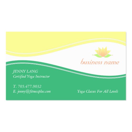 Yoga Lotus  Flower Business Card