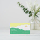 Yoga Lotus  Flower Business Card (Standing Front)