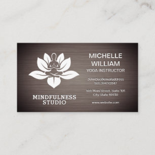 Yoga   Lotus Flower Logo Business Card