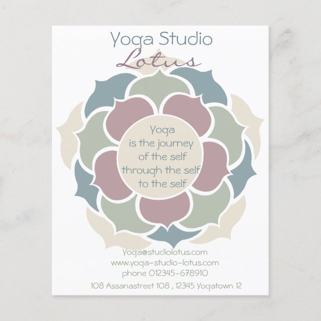 Yoga Lotus Flyer (Front)
