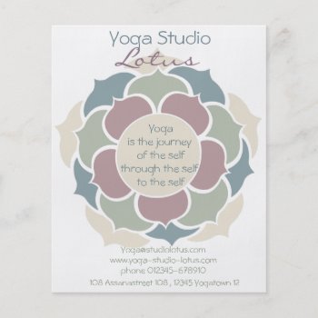 Yoga Lotus Flyer by Avanda at Zazzle