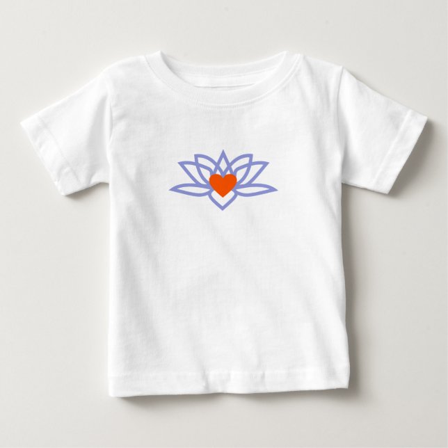 Yoga Lotus Heart Baby T-Shirt (Front)