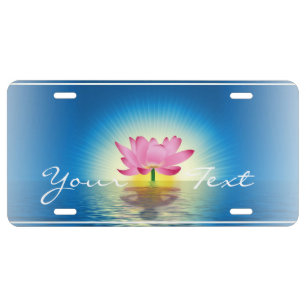 Yoga Lotus License Plate