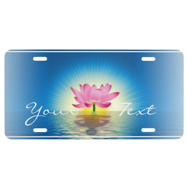 Yoga Lotus License Plate (Front)