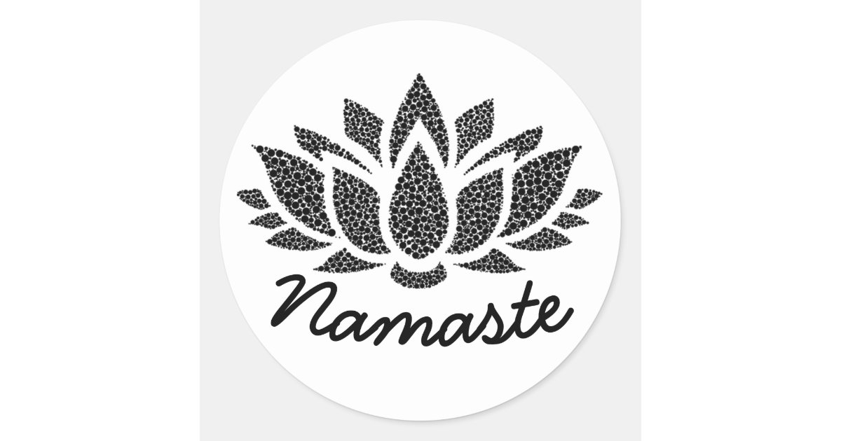 Namaste Lotus Flower Yoga Sticker - U.S. Custom Stickers