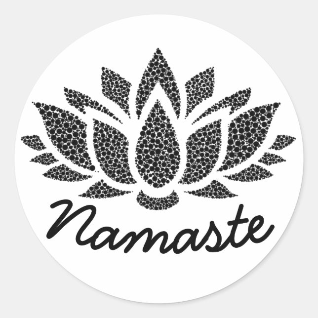 Yoga Lotus Namaste Sticker (Front)