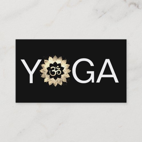  Yoga  Lotus OM Mandala Teacher Instructor Aum Business Card