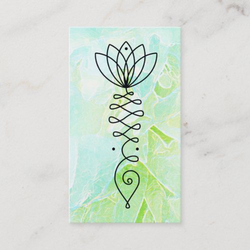  Yoga  Lotus Pastel  Peony Massage Reiki Healer Business Card