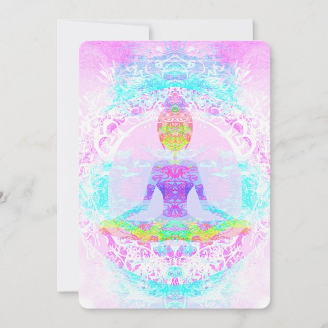 Yoga lotus pose. Invitation (Front)