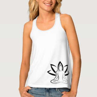 Yoga Lotus Pose Women's Racer Back Tank Top