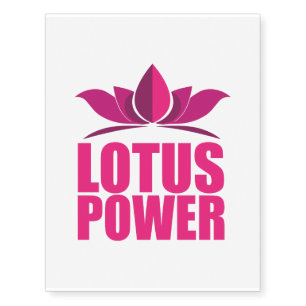 Yoga Lotus Power Meditation Symbol Gift Idea Temporary Tattoos