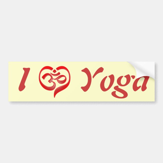Yoga Love Bumper Sticker (Front)
