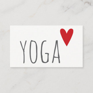 yoga love business card