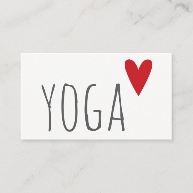 yoga love business card (Front)
