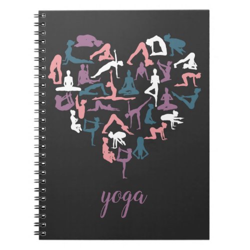 Yoga Love Silhouettes Notebook