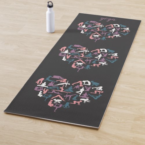 Yoga Love Silhouettes Yoga Mat