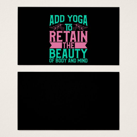 Yoga Lover | Add Yoga To Retain The Beauty (Front & Back)
