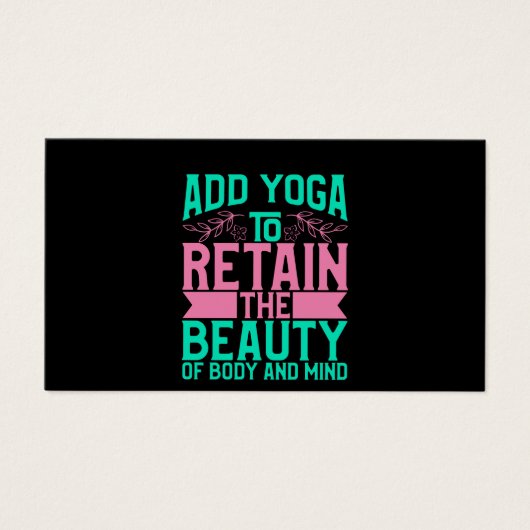 Yoga Lover | Add Yoga To Retain The Beauty (Front)