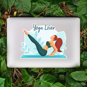 Yoga Lover - Customizable Navasana Pose Design Sticker