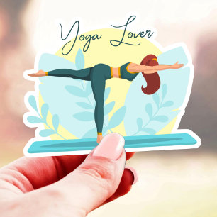 Yoga Lover - Customizable Warrior Pose Design Sticker