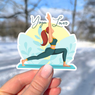 Yoga Lover - Customizable Warrior Pose Design Sticker