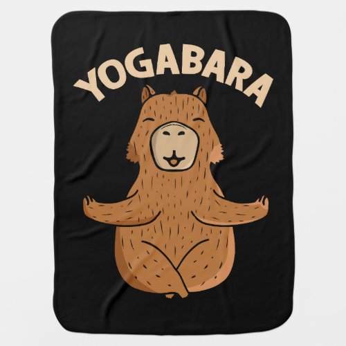 Yoga Lover Gift Women Capybara Meditation Yoga Baby Blanket