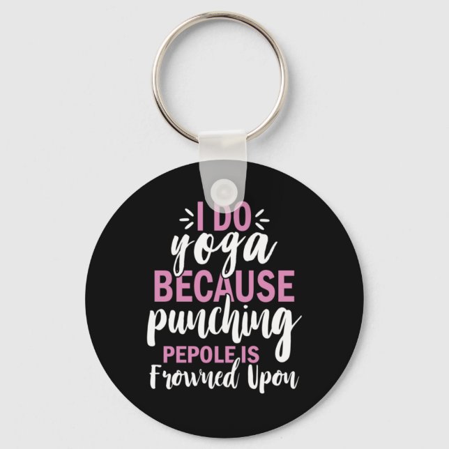 Yoga Lover | I Of Yoga Keychain (Front)
