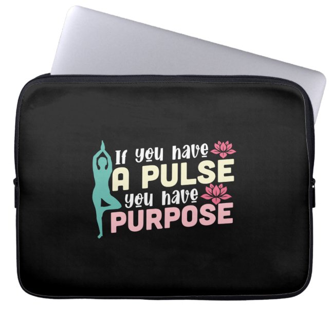 Yoga Lover | If You Have A Pulse Laptop Sleeve (Front)
