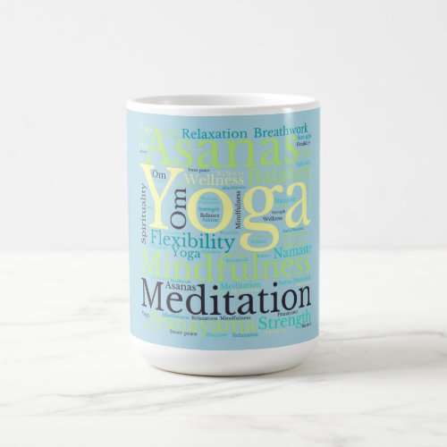 Yoga Lover Word Art Coffee Mug