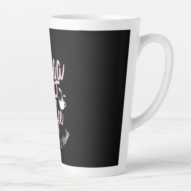 Yoga Lover | Yoga And Coffee Are All I Need Latte Mug (Right)