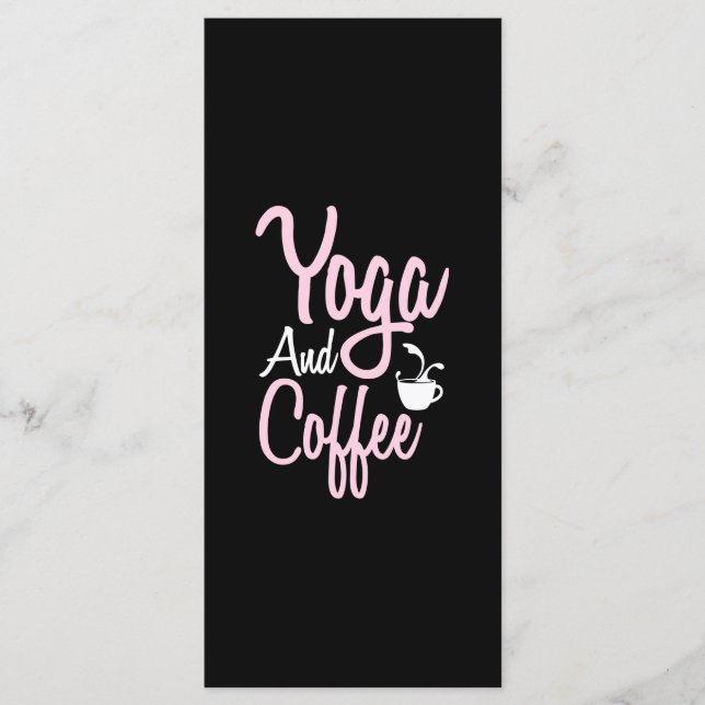 Yoga Lover | Yoga And Coffee Menu (Front)
