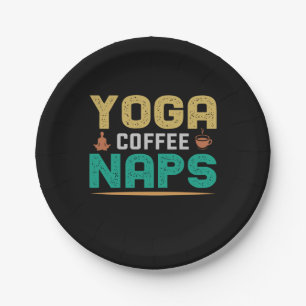 Yoga Lover   Yoga Coffee Naps Paper Plates