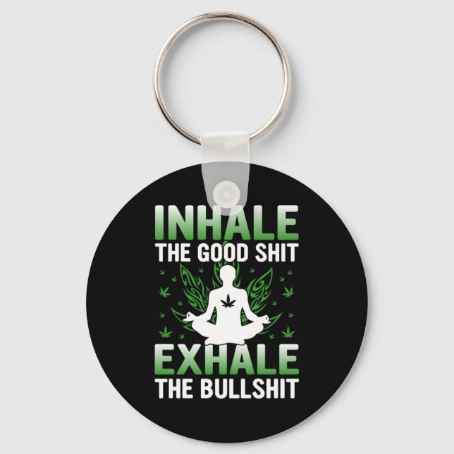 Yoga Lover | Yoga Inhale The Good Keychain (Front)