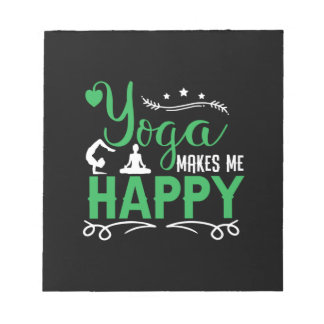 Yoga Lover | Yoga Make Me Happy Notepad