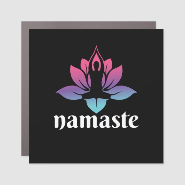 Yoga Lover | Yoga Namaste Car Magnet (Front)