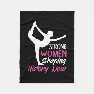 Yoga Lover Yoga Strong Woman Fleece Blanket